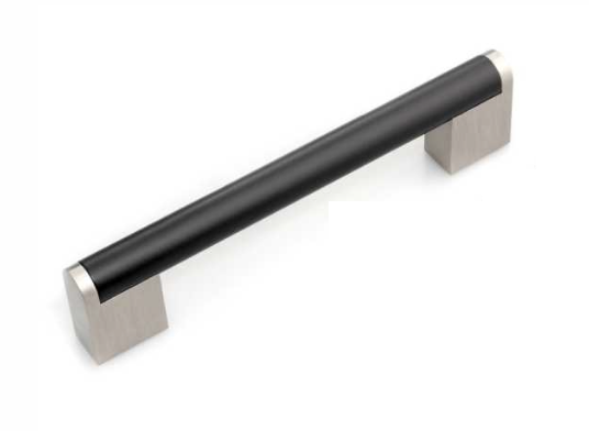 H&aring;ndtak, Metallic, Svart/St&aring;l "Ornate", knott, 96, 128, 160mm